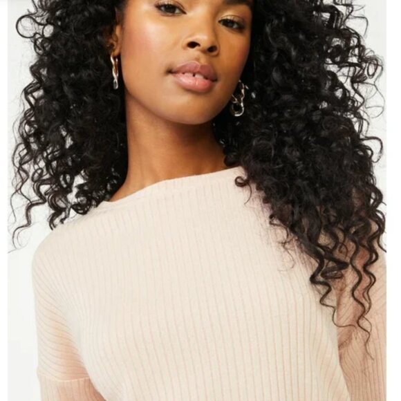 Scoop Drop Shoulder Ribbed Pullover - Picture 4 of 7